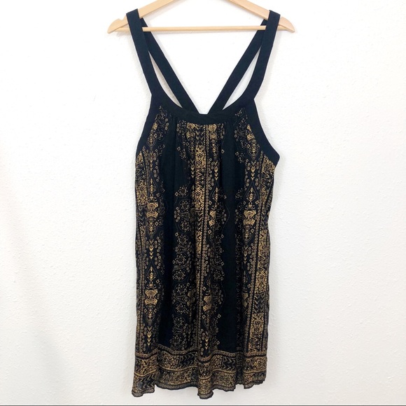 UO ecote mini dress gold and black size medium - Picture 4 of 9